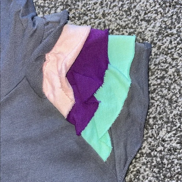 Delia’s Vintage Y2K Junior’s Zip Up Hoodie Vest Grey/Purple Size Medium - Picture 5 of 9